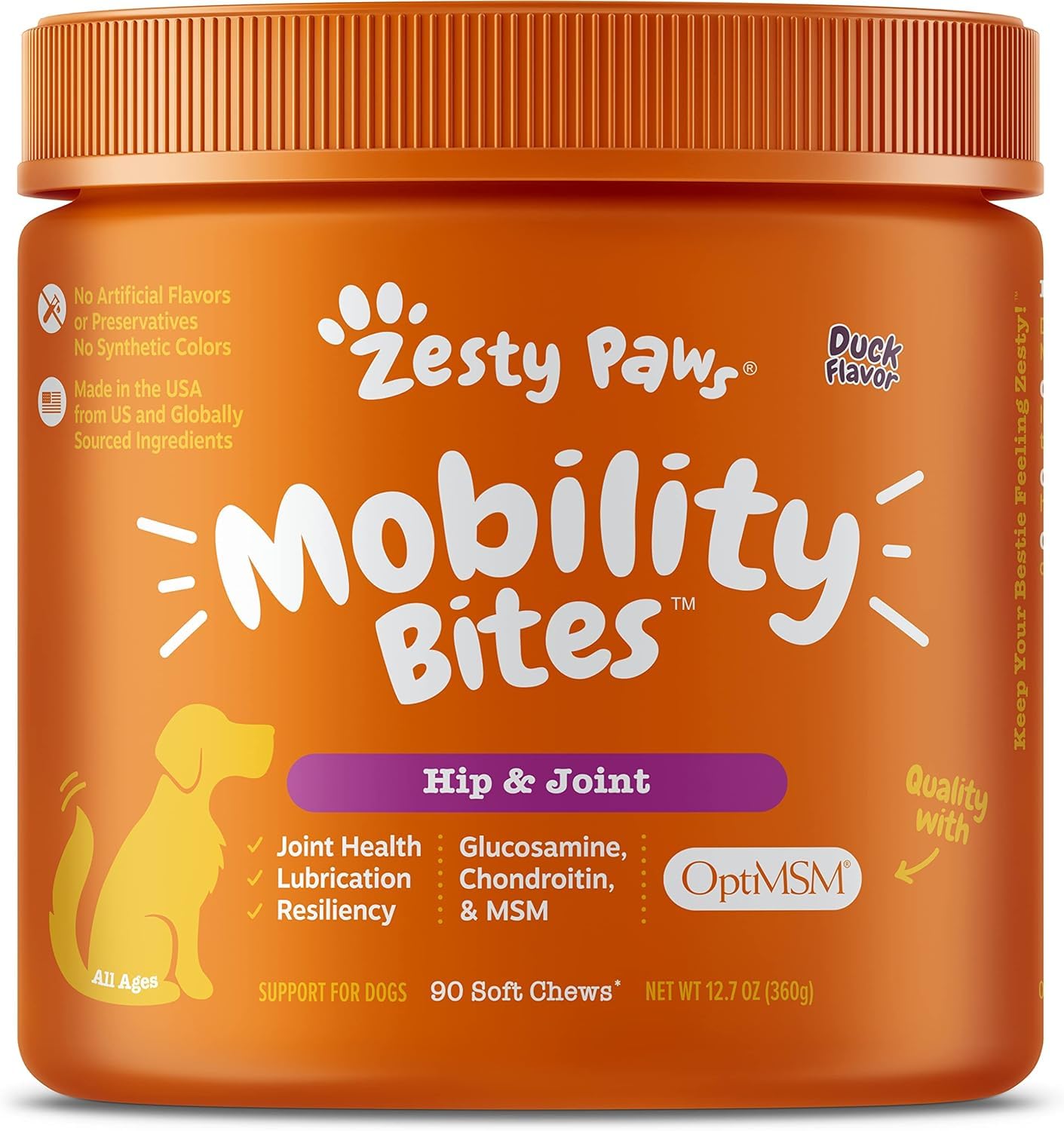 Generic Mobility Bites for Dogs, Hip and Joint, All Ages, Duck, 90 Soft Chews, 12.7 oz (360 g), neutral