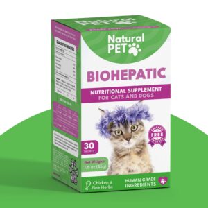 natural pet by fnl biohepatic liver support for dogs and cats, dog liver supplement with silymarin & artichoke for hepatoprotective care, 100% natural ingredients