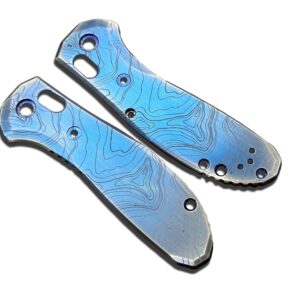 Black TOPO Titanium Scales for Benchmade GRIPTILIAN 551 & 550