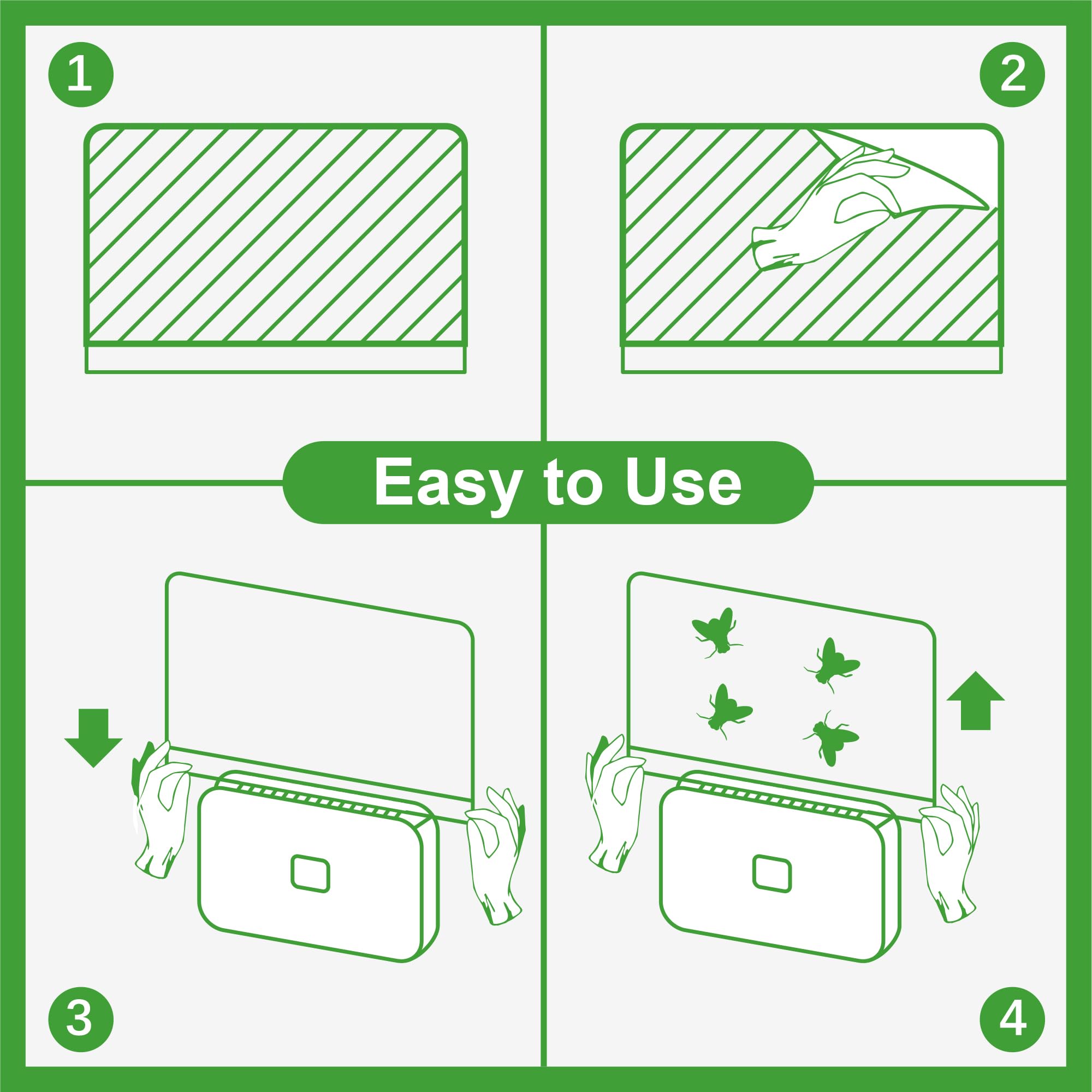 40 Packs Refill Card for Cube UV Light Fly Trap, Sticky Board Refills for LFSYS Plug-in Fly Trap