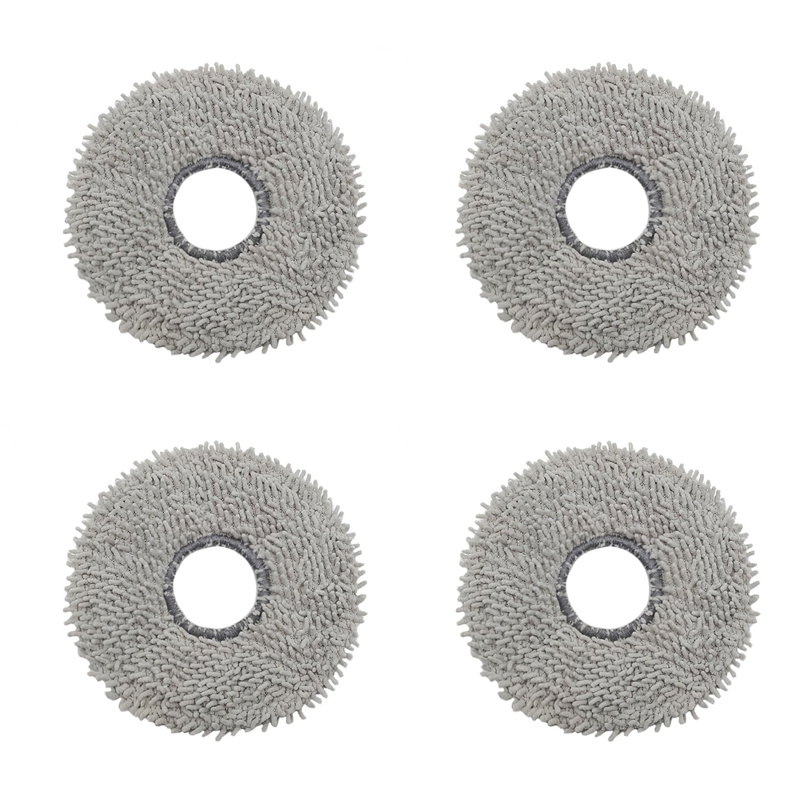 4-Pack Mop Pads Replacement Part, Compatible with Roborock Qrevo Master Robot Vacuum, 4 Mop Pads， 1 Cleaning Brush Accessories Kit