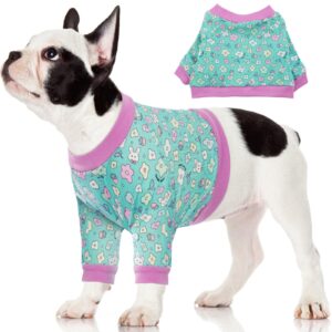 qbleev dog recovery suit for front legs, dog recovery sleeve to prevent licking, dog body suits after surgery front legs for wounds, dog elbow protector dog cone collar alternatives, french bulldog m