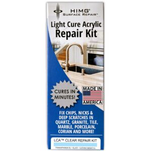 Clear - Upgraded Quartz Countertop Repair Kit - Granite Repair Kit - Chip Repair Kit for Quartz, Granite, Marble, Corian, Porcelain, Acrylic, Edge Chips and More - HIMG Surface Repair