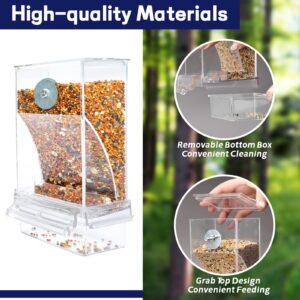 VERTUPET No Mess Bird Feeders and 3PCS Bird Food Stainless Steel Holders, Anti Spill Bird Feeder Parrot Automatic Feeder Hanging Vegetable Stick Skewer for Budgies Canary Cockatiel Finch