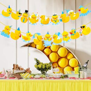 Duck Party Banners 2Pcs Rubber Duck Party Decorations Duck Birthday Party Decorations Duck Cutout Banners for Yellow Rubber Duck Baby Shower Party Supplies