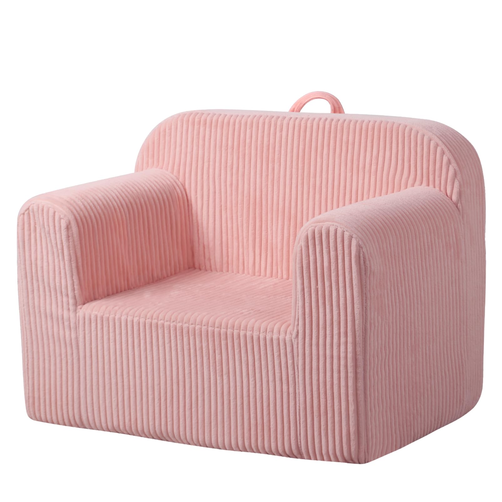 Getifun Foam Kids Sofa, Kids Armchair with Carrying Handle, Comfy Toddler Sofa Couch,Soft Toddler Armchair for Boys and Girls (Pink)