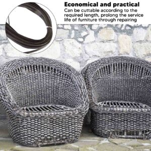 Wicker Repair Kit Plastic Patio Chair Table Sofa Synthetic Rattan Material for Furniture (Double Sided Dark Brown)