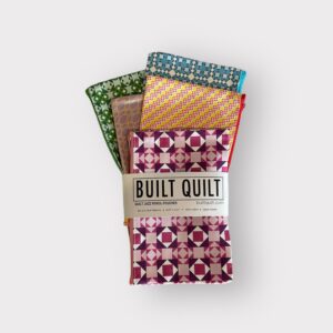 Built Quilt Quilt Patterned Pencil Pouches, Set of 5, Various Quilt Patterns, Printed Cotton Pouches, Make Up Pouches, Zippered Pouches, 8.27 in x 5.31 in (Quilt Jazz)