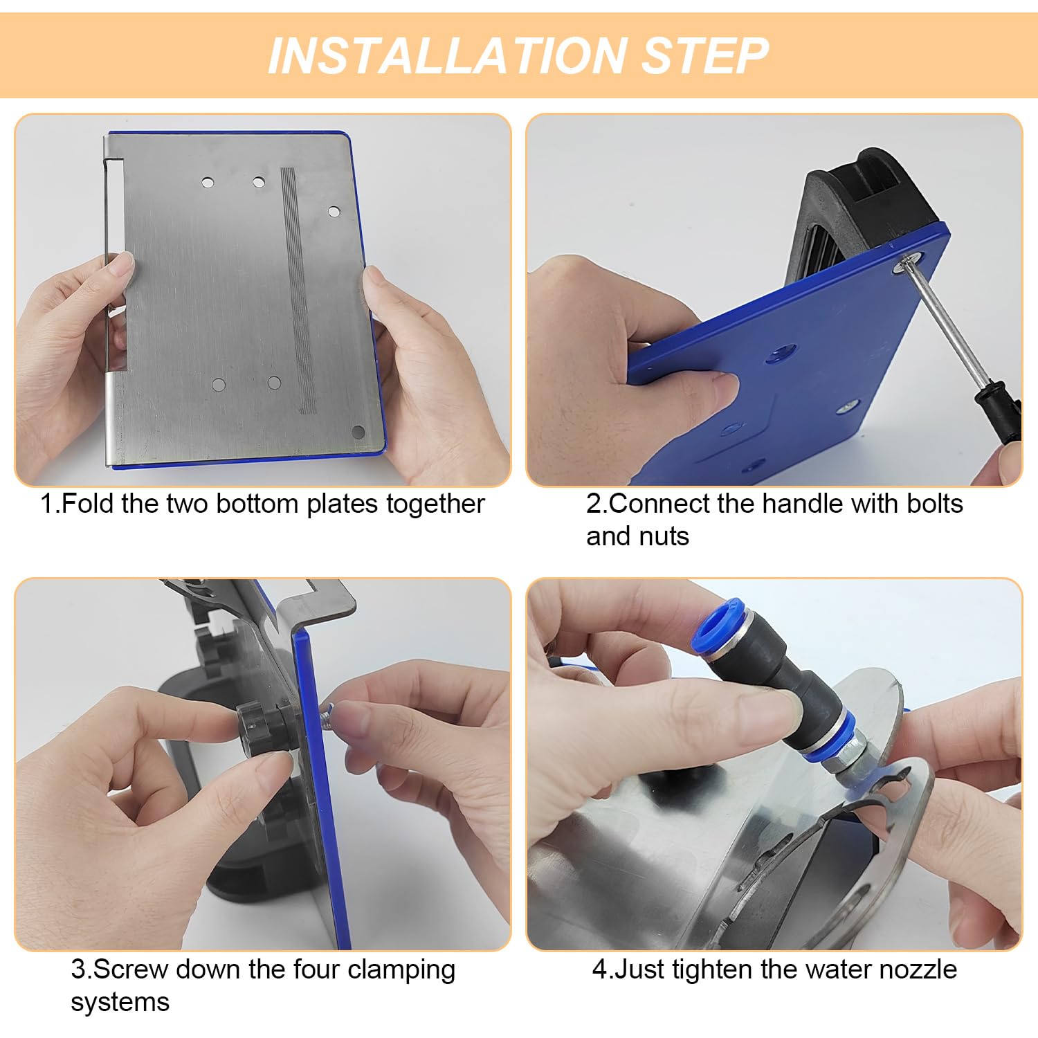 Angle Grinder Stand for Tile 45° Chamfer Cutting, 45 Degree Tile Chamfering Tool with Wear-Resistant Bottom Plate, Type 100 Angle Grinder Attachment, Angle Grinder Stand Grinder Holder (1)