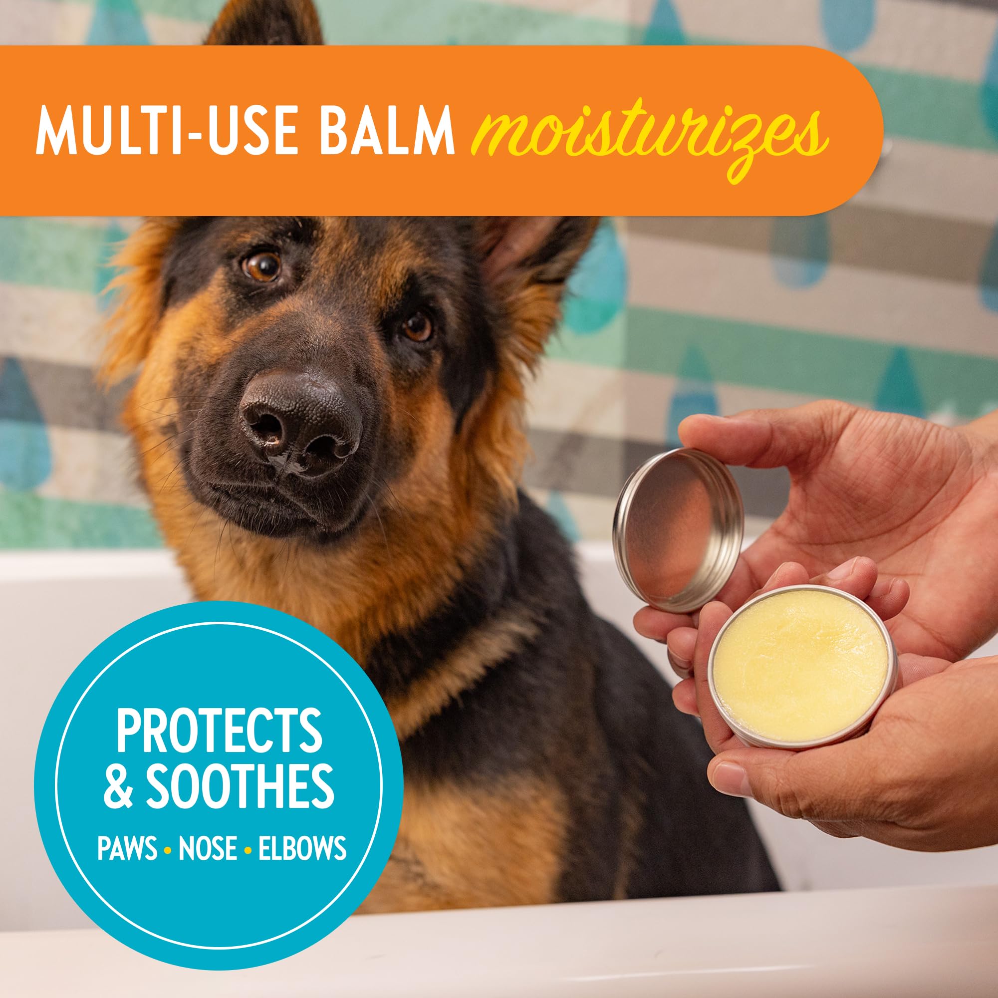 Dogtopia 3-in-1 Balm for Pets | 2oz Nourishing Balm for Dry, Cracked Skin in Dogs | Protective Balm Moisturizes and Heals Pets’ Paws, Noses, and Elbows