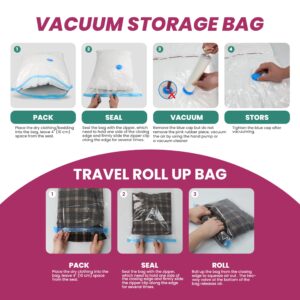 Space Bags Vacuum Storage Bags (Variety 20 Pack) Save 80% Space - Vacuum Bags for Comforters and Blankets, Bedding, Compression Seal for Closet Storage - Pump for Travel