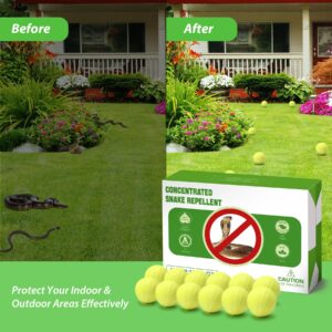 MAGIC CAT Snake Repellent for Yard Powerful, 12 Pack Snake Away Repellent Pet Safe for Yard Lawn Garden Camping Fishing, Natural Plant Formula Repellent Balls for Outdoor & Indoor Snake Control