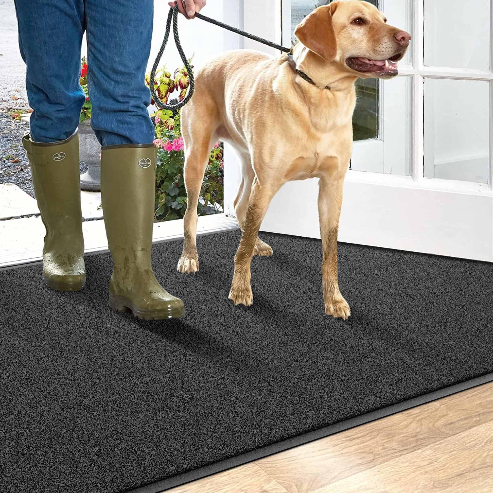 Amyracel Front Door Mat Outside Entrance, 3' x 4' Sturdy Indoor Outdoor Door Mat, Dirt Trapper Outdoor Welcome Mats for Entry, All-Season, All-Weather Doormat for Entryway, Patio, High Traffic Areas