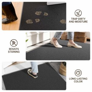 Amyracel Front Door Mat Outside Entrance, 3' x 4' Sturdy Indoor Outdoor Door Mat, Dirt Trapper Outdoor Welcome Mats for Entry, All-Season, All-Weather Doormat for Entryway, Patio, High Traffic Areas