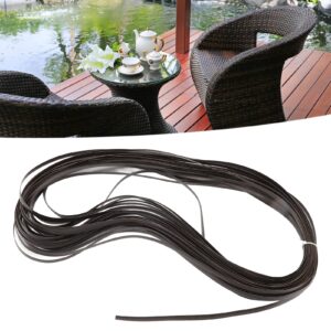 Wicker Repair Kit Plastic Patio Chair Table Sofa Synthetic Rattan Material for Furniture (Double Sided Dark Brown)