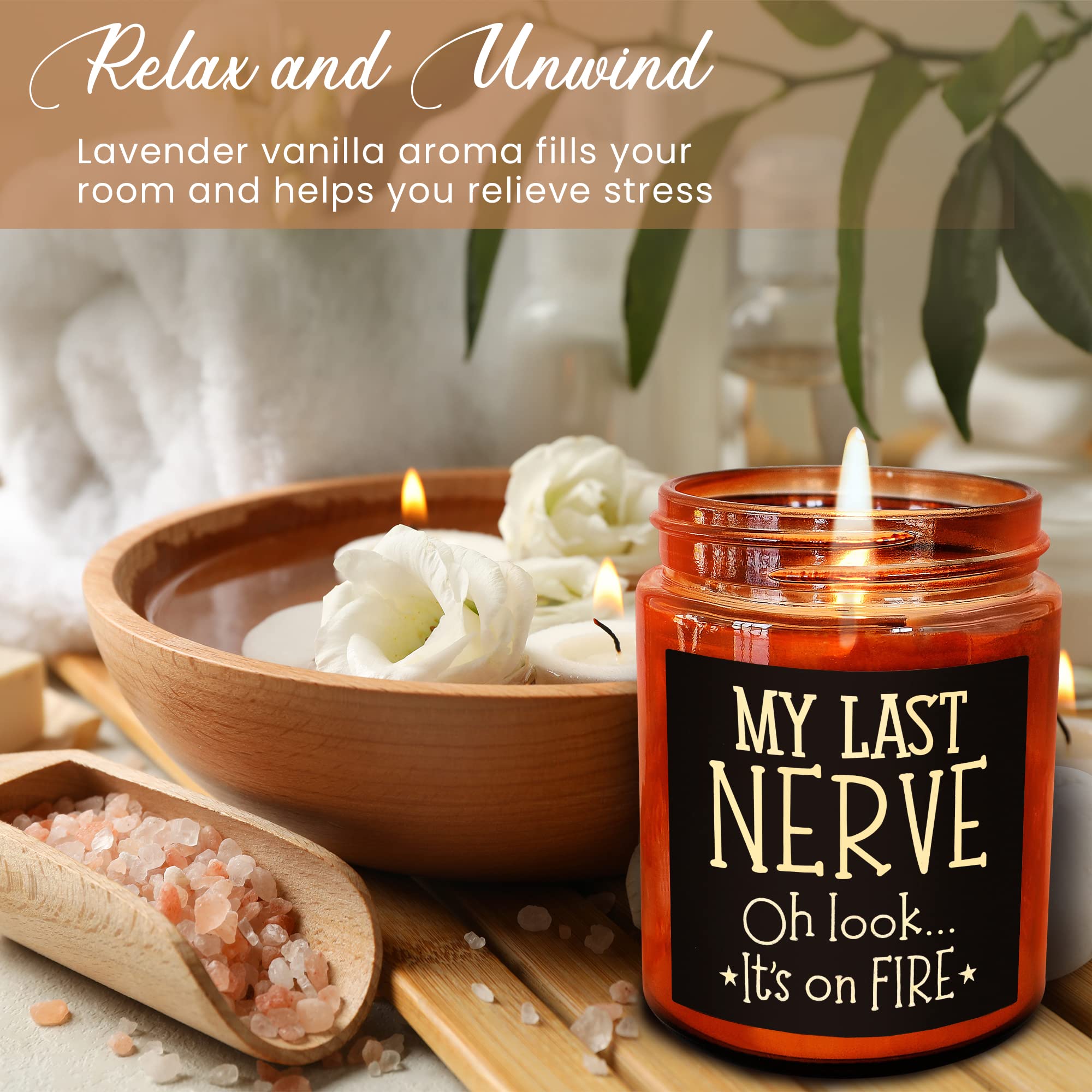 Briojoy Gifts for Boss - Boss's Last Nerve Candle - Best Boss Candle Gifts for Women Men - Relaxing Gift for Her Him - Funny Birthday Gifts for Coworker Female Boss Lady - Natural Soy Candle for Home