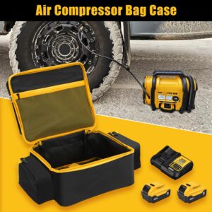 TREXEEN Air Compressor Bag Case for DEWALT 20V MAX Tire Inflator DCC020IB,Tire Inflator for Dewalt Portable Tool Storage Holder Organizer