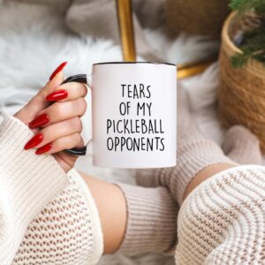 Tears of My Pickleball Opponents - Funny Birthday Gifts Idea for Women Men - Sports Dink Player Present Dad Mom Uncle Aunt Boyfriend Girlfriend Coach - 2024 Coffee Mug Ceramic Cup Novelty (11 oz)