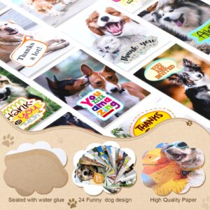 Motiskyy 48 Set Dog Thank You Cards with Envelopes 4 x 6 in Puppy Animal Themed Cards Blank Inside Dog Note Cards Funny Greeting Card for Gratitude, Recognition, Appreciation