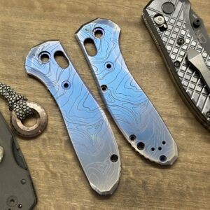 Black TOPO Titanium Scales for Benchmade GRIPTILIAN 551 & 550