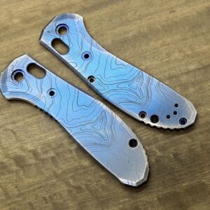 Black TOPO Titanium Scales for Benchmade GRIPTILIAN 551 & 550