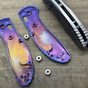 Black TOPO Titanium Scales for Benchmade GRIPTILIAN 551 & 550