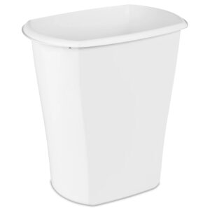 seamory 10 gallons efficient trash can wastebasket, fits under desk, kitchen, home, office (white, 10 gallons)