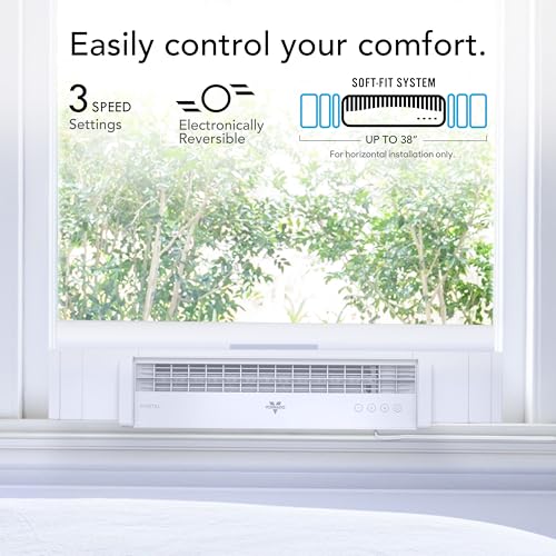 Vornado PORTAL Window Fan with 3 Speeds, Reversible Exhaust Mode, Weather Resistant, For Kitchen, Bedroom, Home