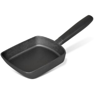 toutrop 7.5" foundry iron omelette pan, non-stick tamagoyaki egg pan, square frying pan with handle