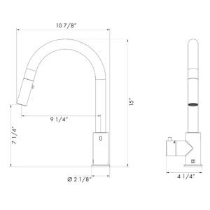 ZLINE Gemini Touchless Kitchen Faucet in Brushed Nickel (GEM-KFS-BN)