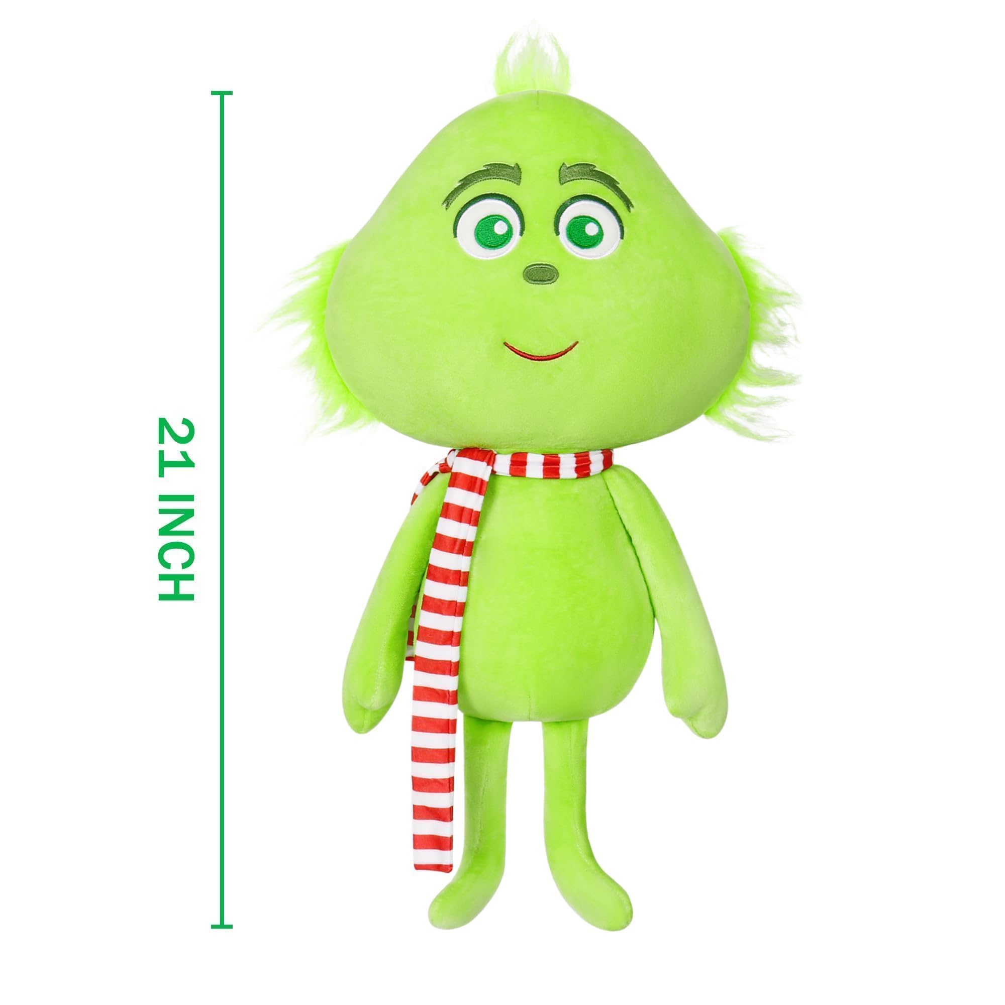 21in Green Monster Christmas Stuffed Animal Plush Figure Toys Doll Plushie Christmas Decorations Xmas Gift Decor