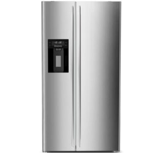 lhriver 20 cu.ft side by side refrigerator with ice maker, frost-free french door kitchen refrigerator,full size freestanding fridge & freezer for home/kitchen/office (stainless steel)