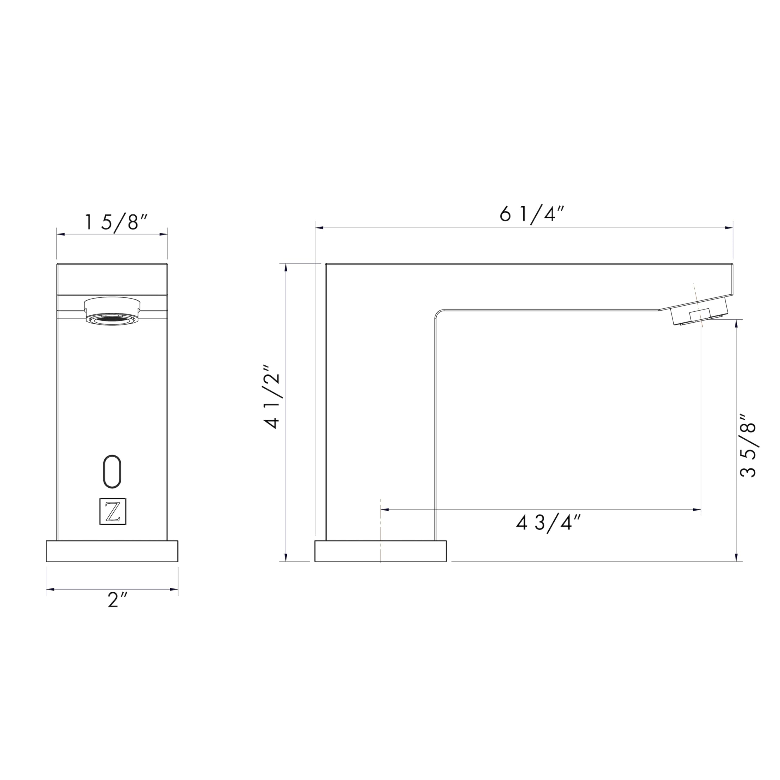 ZLINE Bliss Touchless Bath Faucet in Brushed Nickel (BLS-BFS-BN)