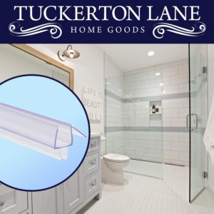 TUCKERTON Lane Glass Door Seal Strip, Soft Shower Door Sweep to Stop Leaks, Shower Silicone Seal Strip (Bottom Sweep 3/8 (3 Pack))