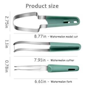 Watermelon Cutter Slicer Tool,3-in-1 Watermelon Cutter Slicer Tool, Watermelon Cutter,Stainless Steel Watermelon Popsicle Cutter,Watermelon Slicer Melon Cutter for Camping Kitchen Gadgets