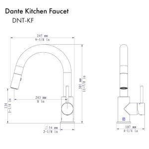 ZLINE Autograph Edition Dante Kitchen Faucet in Champagne Bronze (DNT-KF-CB)