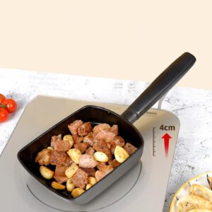 Toutrop 7.5" Foundry Iron Omelette Pan, Non-Stick Tamagoyaki Egg Pan, Square Frying Pan with Handle