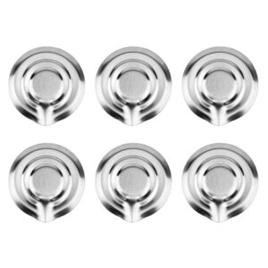 pot minder stainless steel 6 pcs - pot watcher/control disc to safeguard cooking in kitchen - pot boil over preventer pasta, soups and milk