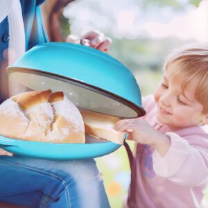 Enameled Cast Iron Bread Pan,11"Dutch Oven for Bread Baking,6 Quart Bread Oven with Lid,Bread Pans for Homemade Bread,Teal Thick Enamel Bread Pan-with Silicone Baking Mat|Clip&Recipe,Bread Making Gift