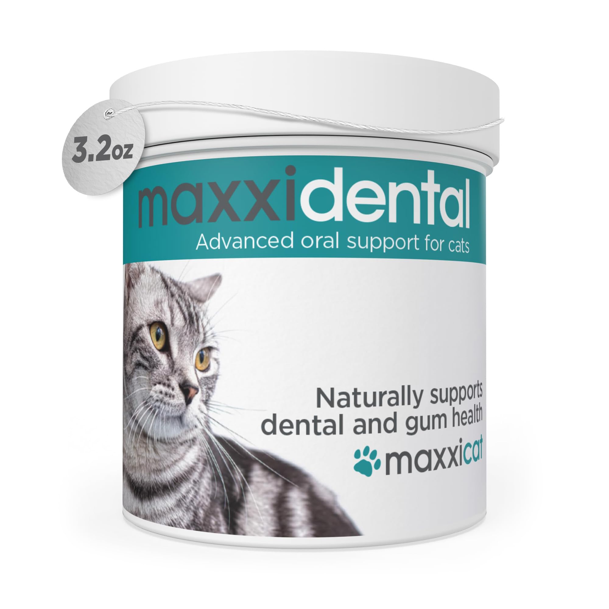 maxxipaws maxxidental Advanced Oral Support Powder Supplement – Dental & Gum Care for Cats, 3.2oz