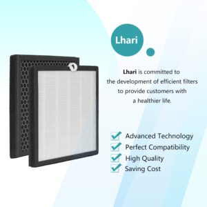 Lhari G3 Air Purifier Replacement Filter, Compatible with AMEIFU G3 Sferf-30 (FXAP2W) Air Purifier, VEWIOR A3 A3N Air Purifier and Tailulu HQZZ-260, 3-in-1 H13 True HEPA Air Cleaner Filter, 2 Pack