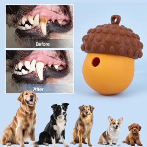 PiPiCat Dog Treat Dispenser Toy Dog Puzzle Toys Interactive Treat Enrichment Dog Toy Stimulating Toys Acorn Shaped with Leakage Holes