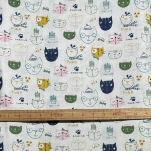 8Pcs Cute Animal Cats Fabirc Fat Quarters Cotton Fabric Bundles,for Quilting,Sewing and DIY Crafts,18 x 22 inches. …