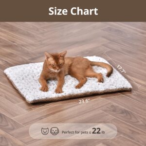 Petace Self Warming Cat Bed, 24" x 18" Self Heating Pet Pad, Double Sided Heated Dog Mat Thermal Blanket for Large Kittens Small Puppy