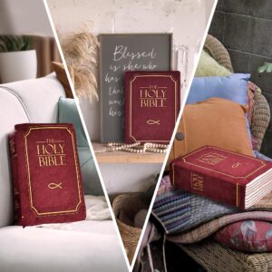 CasaVista Holy Bible Pillow Book Plush That Opens - Bible Verse Pillow Soft Plushies - Book Pillow Bible Gifts for Mom - Bible Toys for Kids - Bibletoys, Christian Gifts for Kids Children Women