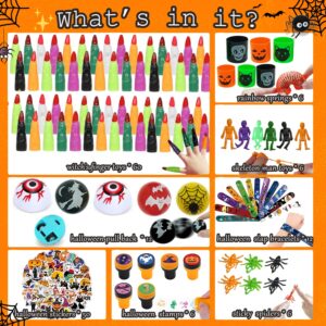 SQZUWIT 280Pcs Halloween Party Favors, 12 Pack Gloves Stuffed Toys Bulk Assortment for Kids, Teens Halloween Goodie Treat Bags Fillers, Pinatas Stuffers, Classroom Prizes, Treasure Box Toys