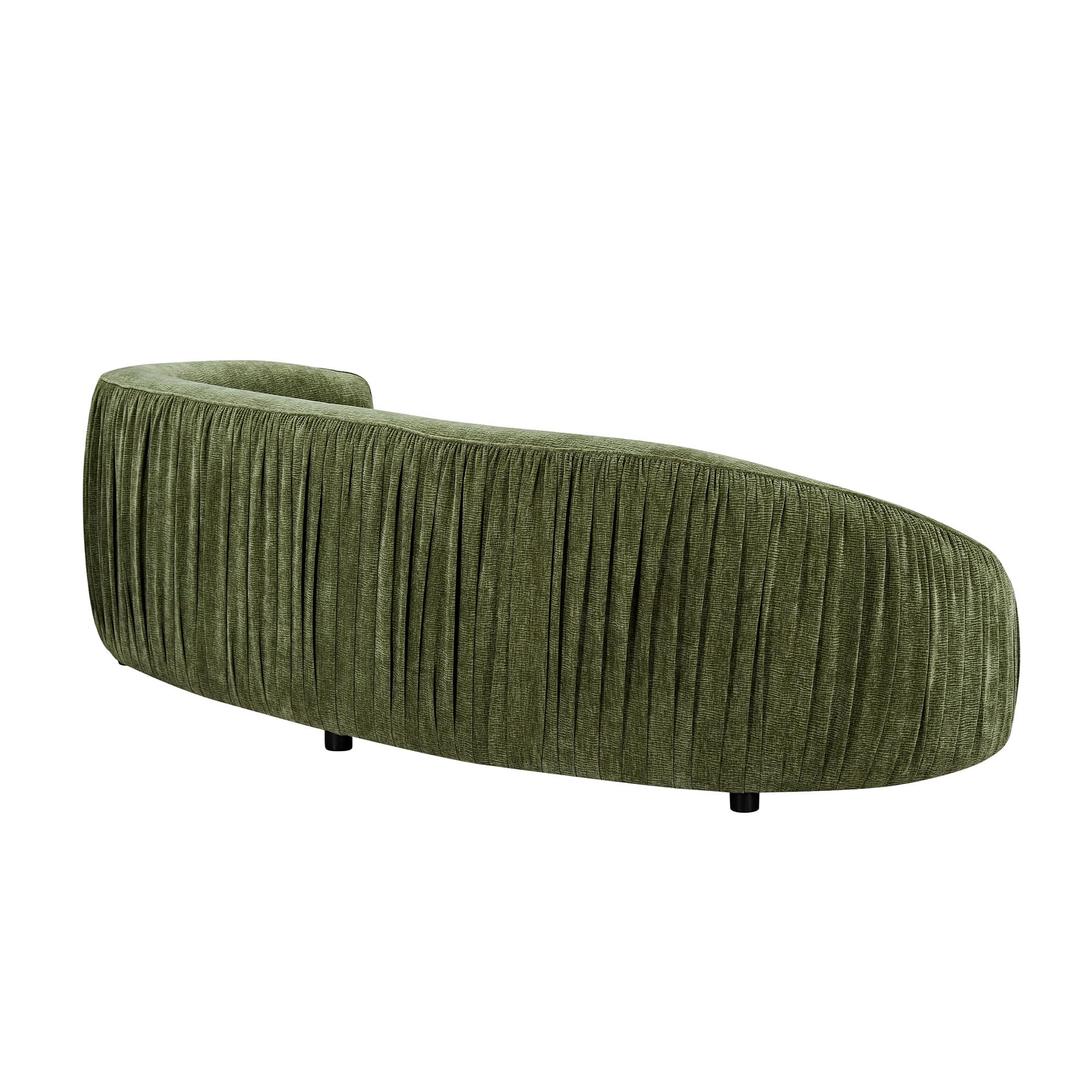 WILLIAMSPACE 92.13" Curved Sofa Couch, Modern Oversized Upholstered Cloud Couch, Luxury 4-Seat Sofa for Living Room, Apartment, Fabric - Green