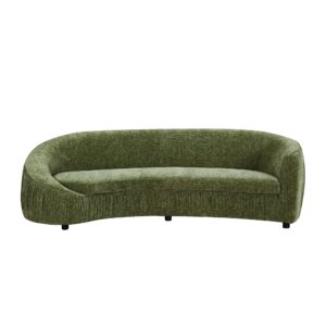 WILLIAMSPACE 92.13" Curved Sofa Couch, Modern Oversized Upholstered Cloud Couch, Luxury 4-Seat Sofa for Living Room, Apartment, Fabric - Green