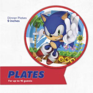 Unique Sonic Plates and Napkins for 16 | Sonic Birthday Party Decorations | Sonic Party Decorations | Officially Licensed