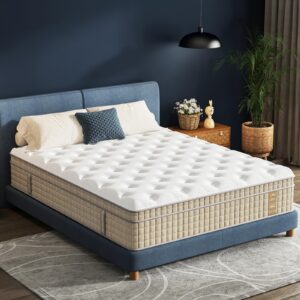 VISCOFLEX King Mattress, Luxury 12 Inch King Size Mattress in a Box, Best Firm Hybrid Mattress King Size with Upgrade Pocket Springs for Strong Back Support & Pain Relief, Non-Toxic & Odor